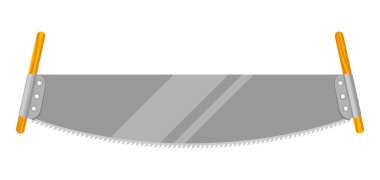 Illustration of saw on white background isolated. clipart