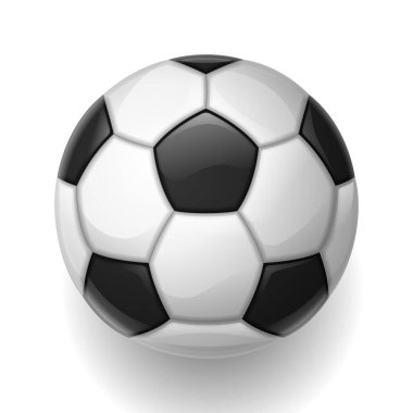 Beyaz arka plan üzerinde futbol topu. Spor futbol illüstrasyon.