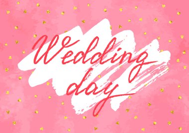 Düğün davetiyesi veya tebrik kartı aquarelle arka plan üzerinde.