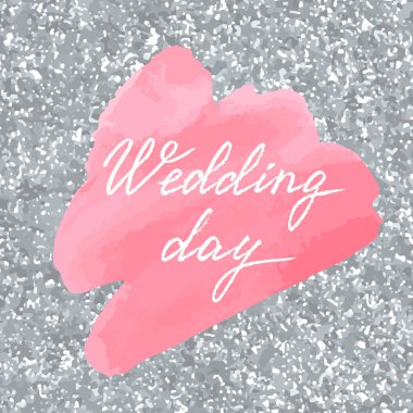 Düğün davetiyesi veya tebrik kartı aquarelle arka plan üzerinde.