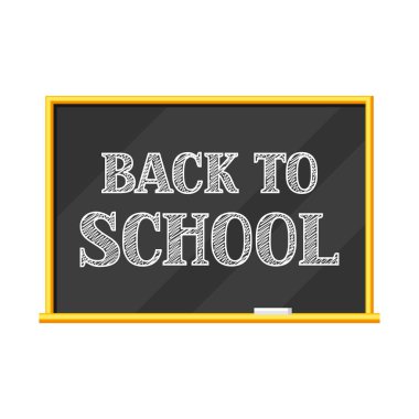 Blackboard illüstrasyon. Arka plan yazı okula dönüş.