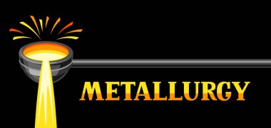 Metalurji kepçe illüstrasyon. Döküm Metal Endüstri/sanayii donatımı.