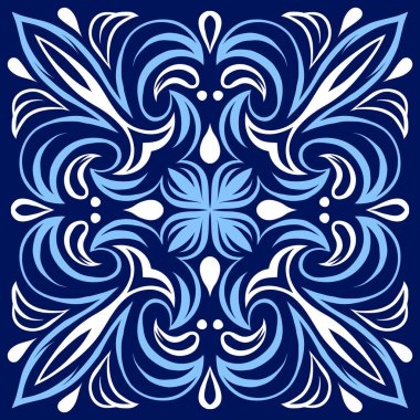 İtalyan seramik seramik deseni. Etnik halk süsleri. Meksika talavera, Portekiz azulejo veya İspanyol majolikası.