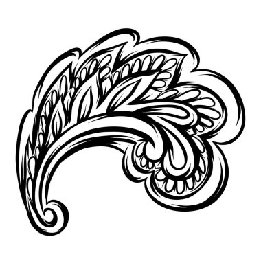 Hint etnik dekoratif unsur. Etnik halk süsleme. Elle çizilmiş paisley.