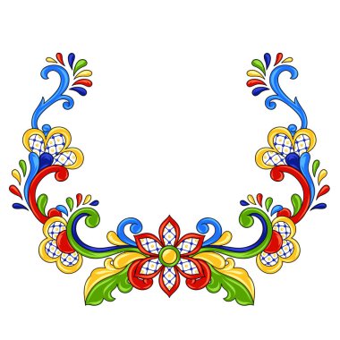 Meksika geleneksel dekoratif nesne. Talavera süs seramik. Etnik halk süsleme.