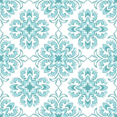 Portekizce azulejo seramik döşeme deseni. Etnik halk süsleme. Akdeniz geleneksel süs. İtalyan seramik, Meksika talavera veya İspanyolca Mayolikası.