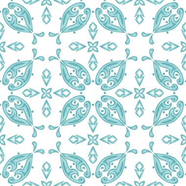 Portekizce azulejo seramik döşeme deseni. Etnik halk süsleme. Akdeniz geleneksel süs. İtalyan seramik, Meksika talavera veya İspanyolca Mayolikası.