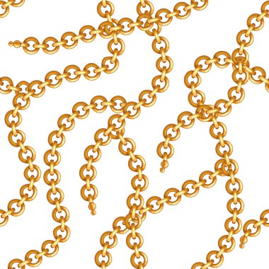 Altın zincirleri ile Seamless modeli. Güzel takı değerli kolye.