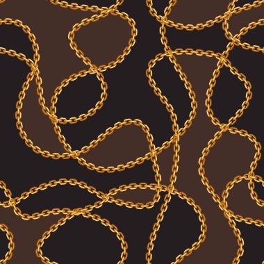 Altın zincirleri ile Seamless modeli. Güzel takı değerli kolye.