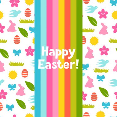 Mutlu paskalya tebrik kartıyla tatil öğeleri. Arka plan-ebilmek var olmak kullanılmış davetler ve posterler için.