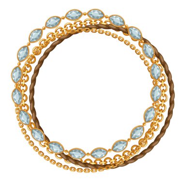 Çerçeve altın zincirleri. Vintage lüks değerli arka plan.