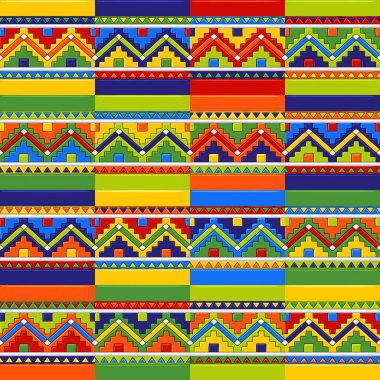 Meksika talavera seramik döşeme deseni. Etnik halk süsleme.