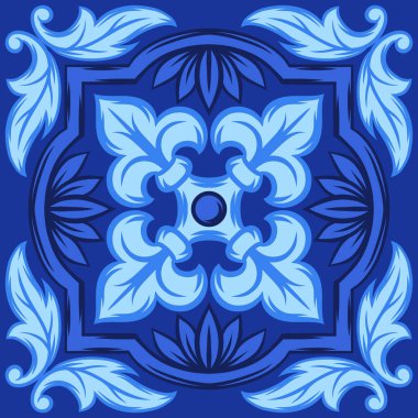 İtalyan seramik seramik deseni. Etnik halk süsleri. Meksika talavera, Portekiz azulejo veya İspanyol majolikası.