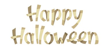 Mutlu Cadılar Bayramı yazısı. Parti daveti için konsept, tebrik kartı.