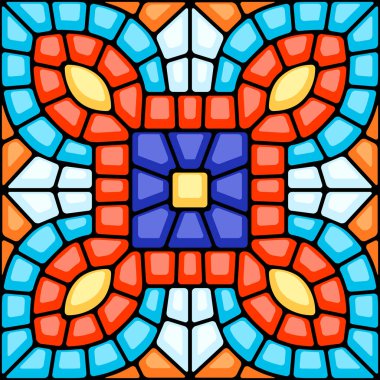 Antik mozaik seramik seramik desen. Dekoratif cam süsü. Soyut antika dokusu.