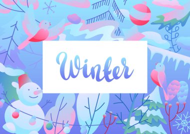 Kış öğeleri ile arka plan. Yeni Yıl ve Noel nesneleri.