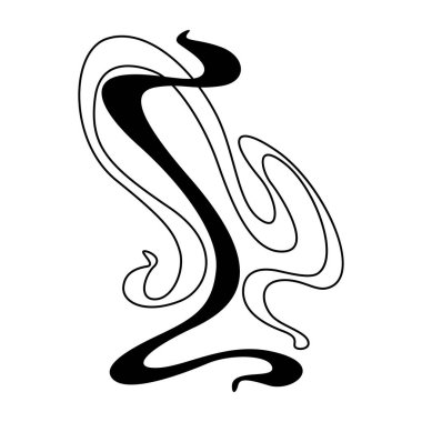 Art Nouveau dekoratif elementi. Eski usul kıvır kıvır.