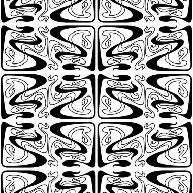 Art Nouveau kusursuz desen. Eski moda eski usul kıvrım dokusu.