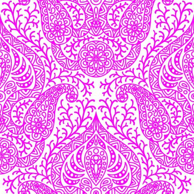 Hint etnik yapısı kusursuz. Endonezya batiği. Nilüfer çiçeği ve şal desenli etnik halk süsleri. Kına mandala dövme stili.