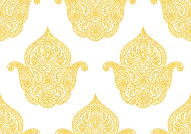 Hint etnik yapısı kusursuz. Endonezya batiği. Nilüfer çiçeği ve şal desenli etnik halk süsleri. Kına mandala dövme stili.