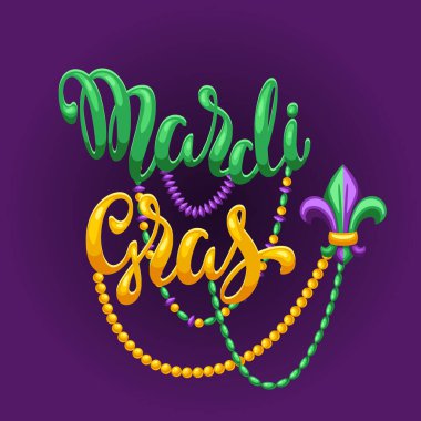 Mardi Gras partisi ya da davetiye kartı. Geleneksel bayram veya festival için karnaval arka planı.