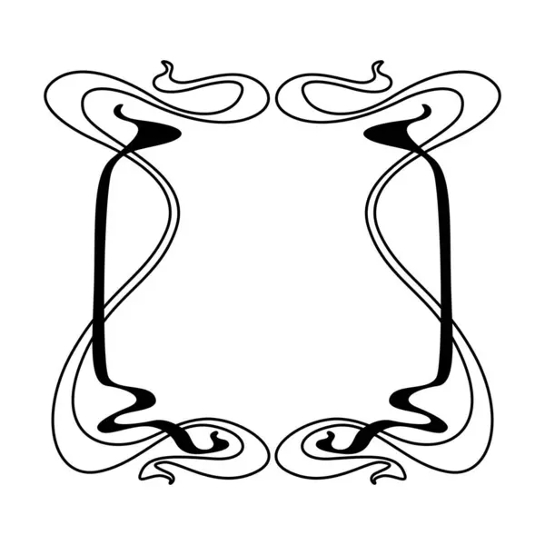 Art Nouveau süsüyle çerçevelenmiş. Eski moda eski usul kıvrım dokusu.