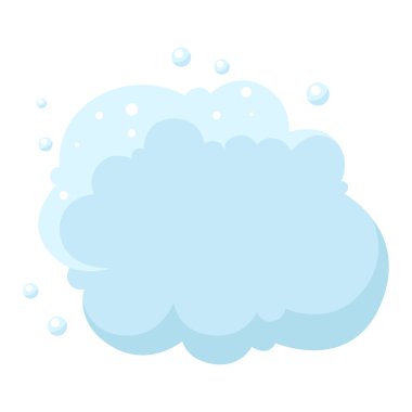 Köpük ya da toz bulutunun tasviri. Hizmet, tasarım ve reklam için temizlik ögesi.