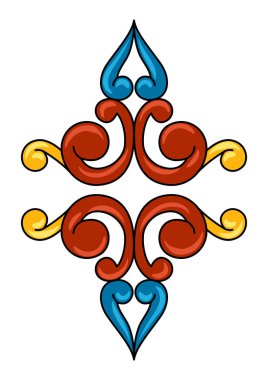 Talavera seramik desenli Meksika dekorasyonu. Etnik halk dekoru. Geleneksel dekoratif nesneler.