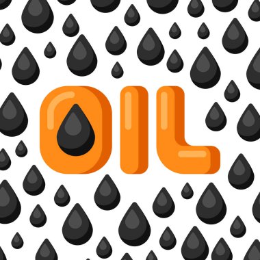 Petrol siyah damlaları olan bir arka plan. Sanayi ve iş illüstrasyonu.