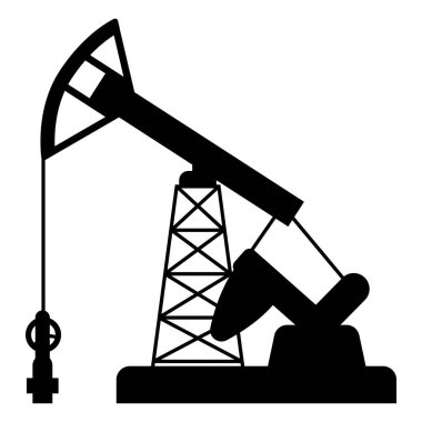 Petrol pompası görüntüsü. Düz stil endüstriyel ekipman.