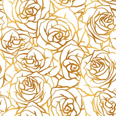 Kusursuz desenli ve hatsız güller. Güzel gerçekçi çiçekler ve tomurcuklar.