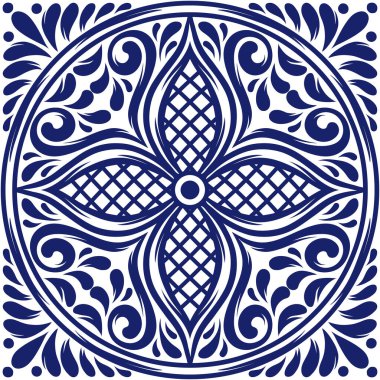İtalyan seramik seramik deseni. Akdeniz porselen çömleği. Etnik halk süsleri. Meksika Talavera, Portekiz Azulejo ya da İspanyol Majolica.