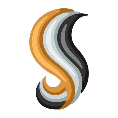 Şekillendirilmiş saç kıvırcığının berber çizimi. Kuaför salonu eşyası.