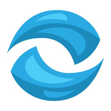 Şekillendirilmiş su sıçraması. Çamaşır servisi için simge veya resim.