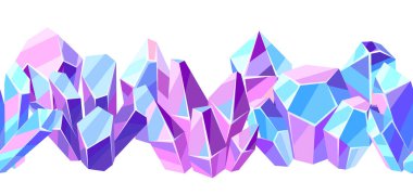 Kristaller ve minerallerle kusursuz desen. Değerli taşların dekoratif çizimi.