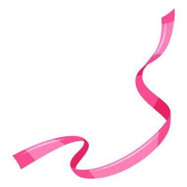 Dekoratif pembe kurdele. Dekorasyon ve tasarım için resim.