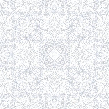 Portekiz azulejo seramik seramik dikişsiz desen. Akdeniz geleneksel süsü. İtalyan çömleği ya da İspanyol majolikası. Klasik parşömen yapraklarıyla barok ispanyol arkaplanı.