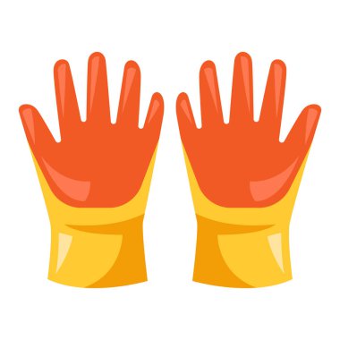 Bahçe eldiveni tasviri. Çiftçilik ve bahçıvanlık aracı.