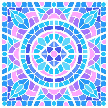 Antik mozaik seramik seramik desen. Dekoratif cam süsü. Soyut antika dokusu.