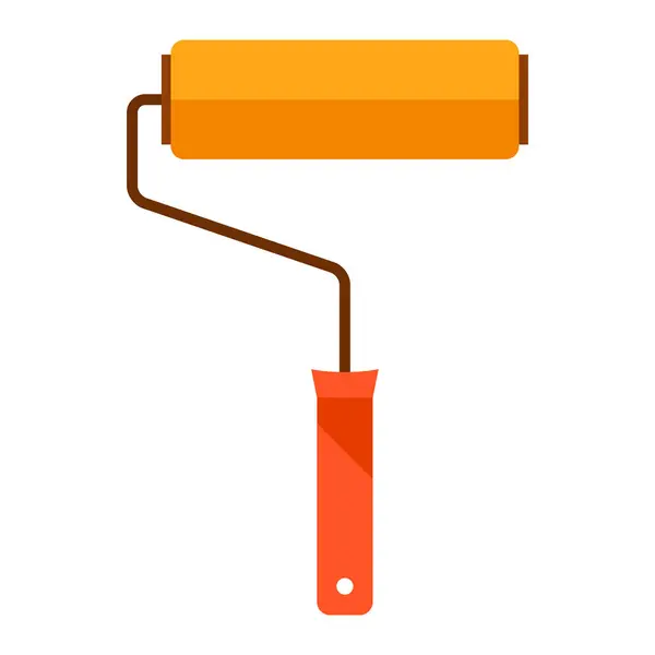 Boya silindiri tasviri. Onarım ve inşaat aracı.