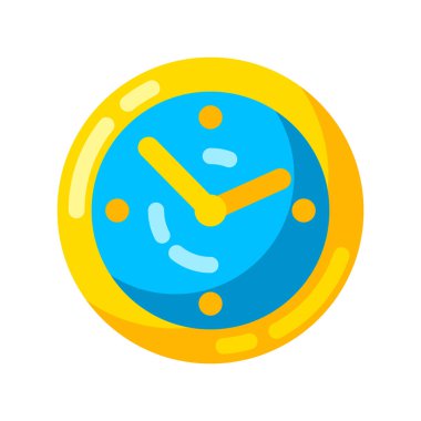 Saat tasviri. Tasarım ve uygulamalar için biçimlendirilmiş simge.