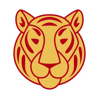 2022 'nin kaplan oryantal sembolü. Mutlu Çin Yeni Yılı takvim hayvanları. Asya geleneği.