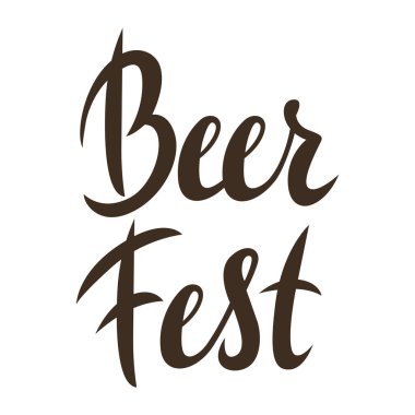 Bira festivali harflerinin yansıması. Bira festivali veya Oktoberfest için dekoratif metin.