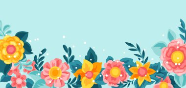 Güzel çiçekli bir arka plan. Güzel dekoratif doğal bitki, tomurcuk ve yapraklar.