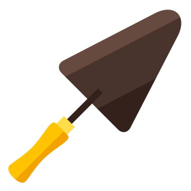 Mala resmedilmiş. İnşaat malzemesi. Sanayi binası sembolü.