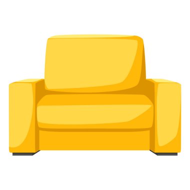 Koltuğun tasviri. İç nesne ve ev tasarımı. Mobilya ve ev dekorasyonu endüstrisi.