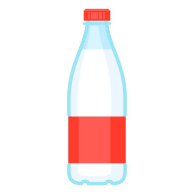 Illustration of milk in bottle. Food item for bars, restaurants and shops. Icon or promotional image. clipart