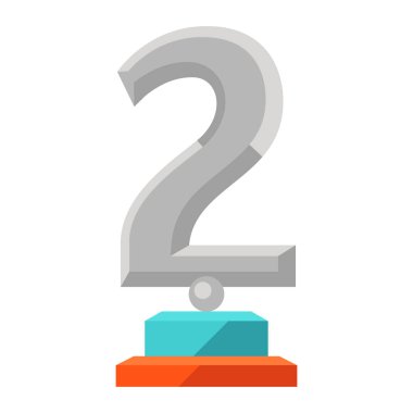 Birincilik ödülü illüstrasyonu. Spor veya kurumsal yarışmalar için ödül veya ödül.