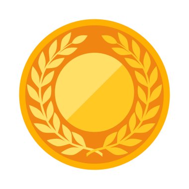 Altın madalyanın resmi. Spor veya kurumsal yarışmalar için ödül veya ödül.