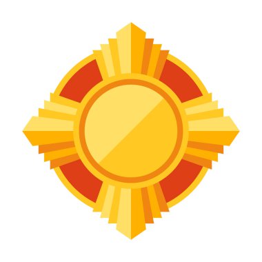 Altın madalyanın resmi. Spor veya kurumsal yarışmalar için ödül veya ödül.